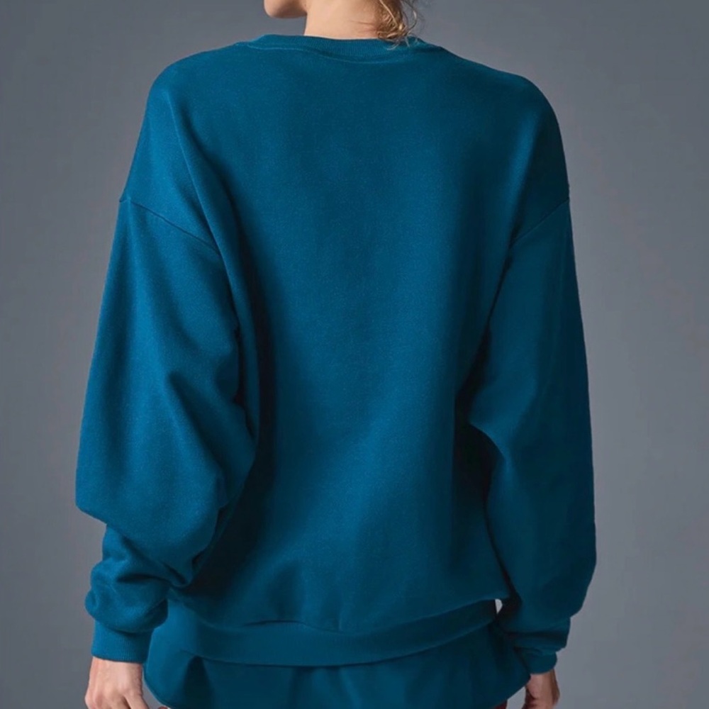 Alo Accolade Crew Neck Pullover, Eclipse Blue, Size M - Picture 2 of 4